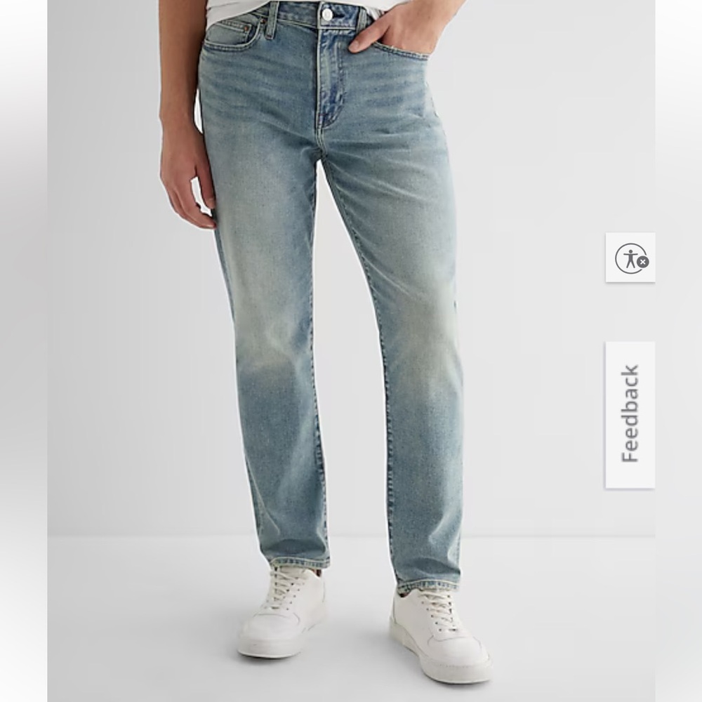 Express Light Wash Slim Men Jeans
